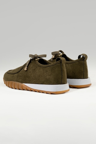 Tw Tonny White New York 057 Kadın Renkli Tabanlı Sneaker Yürüyüş Ayakkabısı Haki