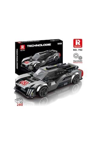 Reobrix Technic 793 Peugeot 9x8 Spor Araba Yaratıcı Yapı Blok Seti Building Blocks - 280 Parça