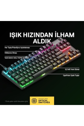 Steelseries Apex 9 TKL RGB UK Mekanik Oyuncu Klavye