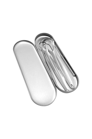 Homyl 3 Parça Dil Sıyırıcılar Taze Nefes Metal Yeniden