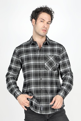 Lee Cooper Jade Erkek Dokuma Uzun Kol Gömlek Lacivert-gri-20402-lacivert-gri Ekose Lacivert - Gri