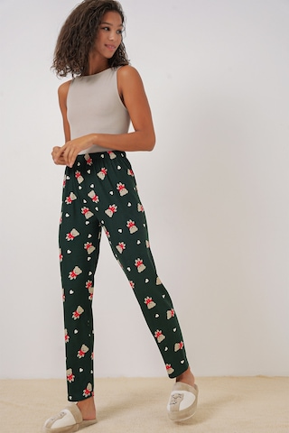 Bigdart 4323 Desenli Pijama Altı - A. Zümrüt Yeşili