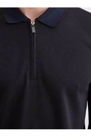 Lcwaıkıkı Classic Kahverengi Polo Yaka Erkek Sweatshirt