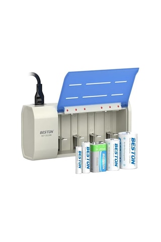 Beston Bst-c821bw Aa-aaa-c-d-9v-sc Universal Pil Şarj Cihazı Tüm Boylar İçin Kullanılabilir