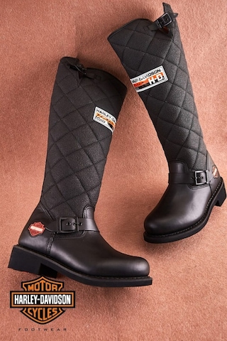 Harley Davidson LACONIA HI 646 Unisex BLACK / YAĞLI DERİ Çizme