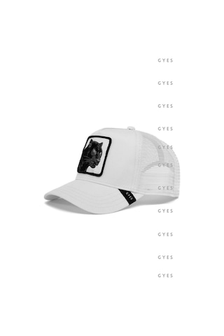 Caxis Spor Hayvan Figürlü Şapka Unisex Arkadan Ayarlanabilir Beyaz Panter