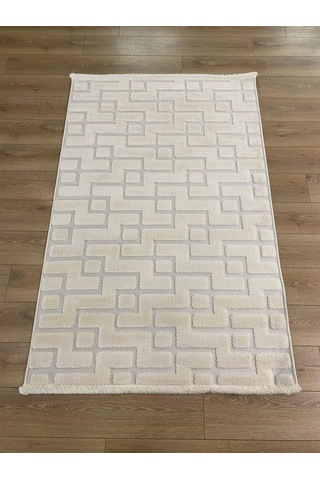 Çam Halı İndus 8006 Krem Enti Halı Yumuşak Tuşeli Modern Halı