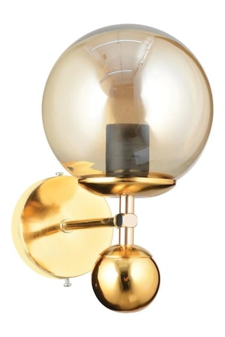 İstanbul Avize Larin Tekli Gold Sarı Glop Camlı Aplilk