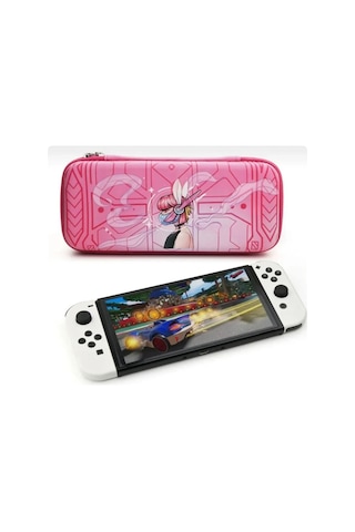 Nintendo Switch Ve Oled Uyumlu Fermuarlı Koruma Çnatası Dobe İtns-1130 3 Renk - Pembe