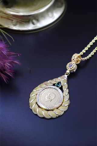 Tc. Darphane 22 Ayar Çeyrek Altınlı 14 Ayar Altın Kolye