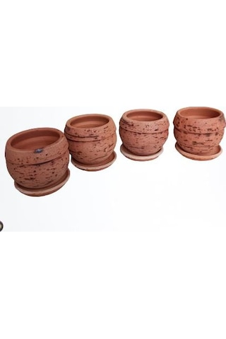 4 Adet Antik Görünümlü Toprak Saksı 12 12 Cm 56468115