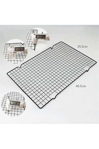 Ulzyvf Soğutma Siyah Raf, Çelik Kek Kurutma Ağı, 3'lü Set, Karbon Ekmek Rafı Siyah