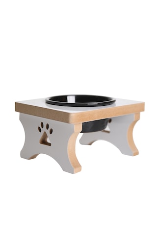 Realwood Seramik Kaseli Tekli Büyük Irk Köpek Su Mama Standı