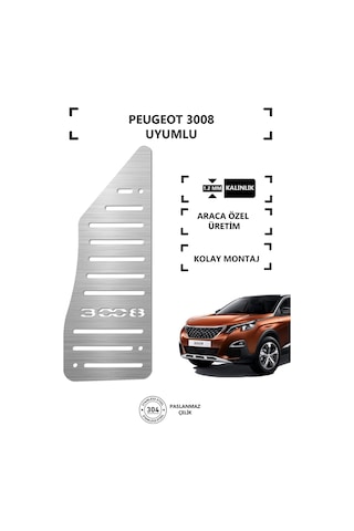 Peugeot 3008 Ayak Dinlendirme Pedalı Krom Ayak Dayama Pedalı
