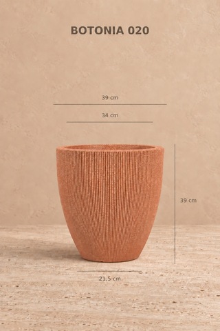 Bostann Dekoratif Saksı - Botonıa 020 - 30l - Kahverengi 30 Lt