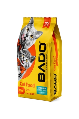 Bado Yetişkin Kısır Kedi Maması Somonlu 10 Kg
