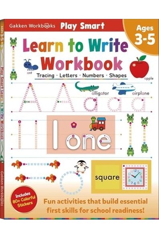 Play Smart Learn To Write Workbook: Ages 3-5: Tracing, Letters, Numbers, Shapes