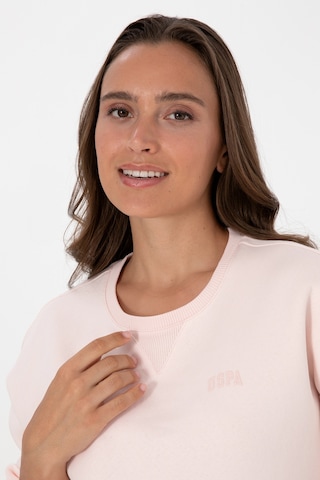 U.S. Polo Assn. Kadın Açık Pembe Şardonlu Bisiklet Yaka Basic Sweatshırt 50313586-VR078