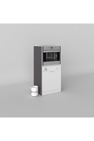 Kenzlife Ankastre Fırın&bulaşık Makinesi Dolabı Botan Gri 150 70 60 Çamaşır Makinesi