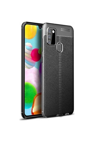 Galaxy A21S Kılıf Zore Niss Deri Desenli Silikon Kılıf