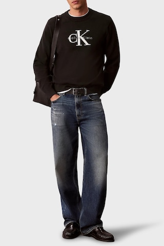 Calvin Klein Logolu Relaxed Fit Bisiklet Yaka Kazak Lv04rh320gub1 Erkek Kazak Lv04rh320g Ub1 Siyah