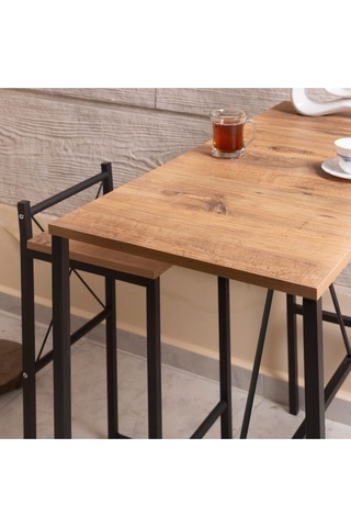 Bar Masası 100 / 45 Yemek Masası Atlantik Çam-siyah
