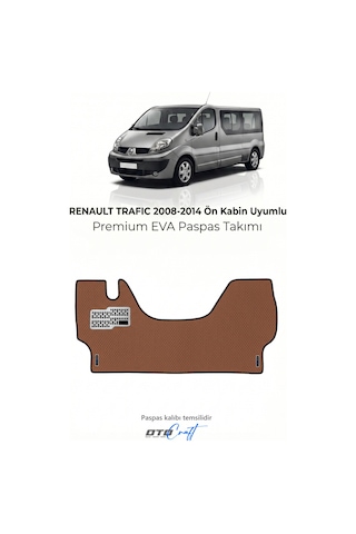 Otocraft Renault Trafic 2008-2014 Uyumlu Taba Turuncu 3d Havuzlu Eva Ön Kabin Paspası Tek Parça Araca Özel