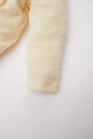 DeFacto Erkek Bebek Yenidoğan Yılbaşı Temalı Uzun Kollu Çıtçıtlı Kadife Tulum D6510A524WNER233 Ekru