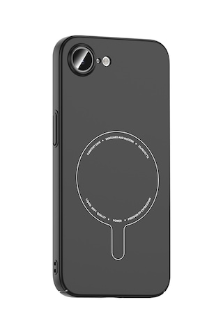 Maks Technology iPhone Uyumlu 17e Kılıf M-safe Şarj Özellikli Kamera Korumalı Mkst Elio Sert Pc Kapak - Siyah