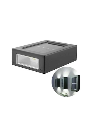 Northcity Solar Duvar Lambası - 6 Ledli Güneş Enerjili Aplik, Dış Mekan Aydınlatma