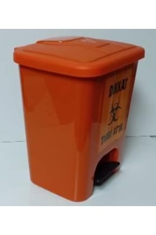 Tıbbi Atık Kovası 40 L Köşeli Pedallı