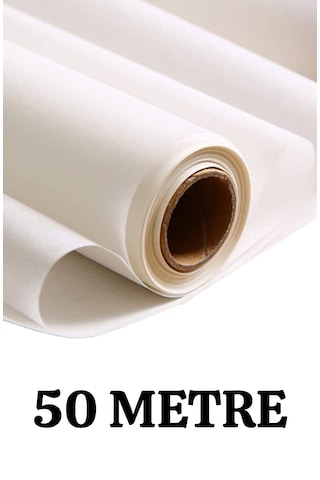Yağlı Pişirme Kağıdı 37 Cm X 50 Metre Beyaz Pişirme Kağıdı 1 Rulo