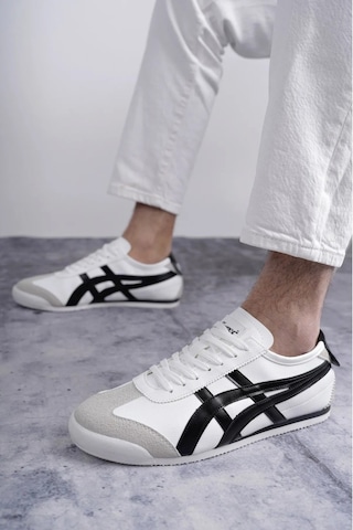 Bs Shoes Tayger Unisex Spor Ayakkabı Kaymaz Taban Oxford Sneakers Beyaz Siyah