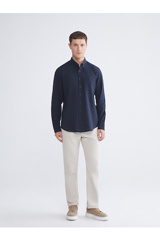 Lcwaıkıkı Classic Lacivert Regular Fit Uzun Kollu Erkek Gömlek