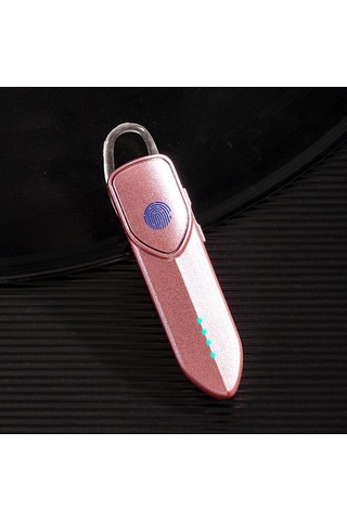 V19s Bluetooth 5.0 İş Tarzı Parmak İzi Dokunmatik Bluetooth Kulaklık Pembe