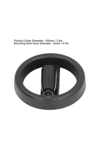 Samdoo Plastik Tezgah El Tekerleği, Katlanabilir Döner Kolu İle, Takım Tezgahları İçin Torna, Freze , 12x100mm Boyutunda, Isılayabilir Ve Dayanıklı