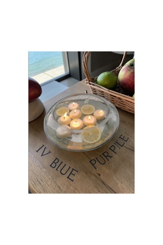 İv Blue Purple Homedecor 12li Beyaz Vanilya Kokulu Suda Yüzen Mum Beyaz