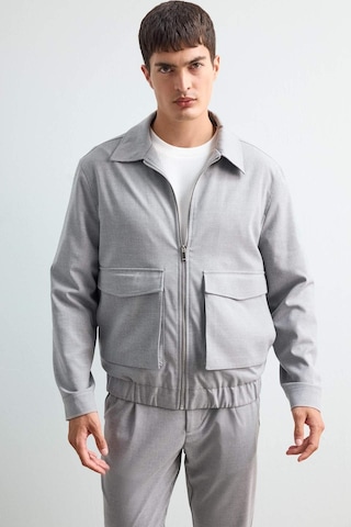 Defacto Relax Fit Polo Yaka Fermuarlı Mont F0417ax25augr377 Gri