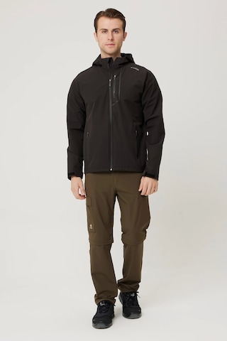 Campanula Softshell Mont - Su Ve Rüzgar Geçirmez, Nefes Alabilir, Outdoor Mont Siyah