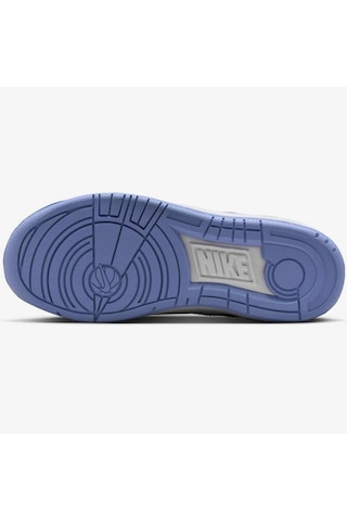 Nike Full Force Lo Gs Leather Unisex Sneaker Mavi Swoosh Hakiki Deri Günlük Spor Ayakkabı Beyaz Beyaz