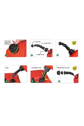 Tekne Benzin Bidonu. 20lt Yakıt Taşıma Tankı. Dolum Ağızlı Gagalı