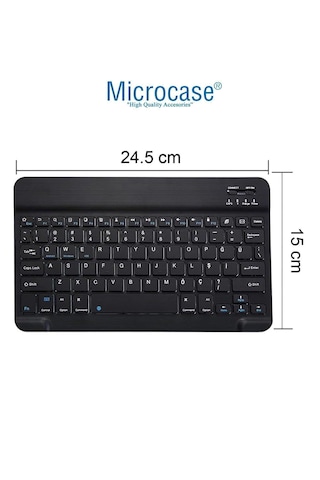 Microcase Honor Pad X8b 11 İnch İle Uyumlu Tablet Çanta+bluetooth Klavye+mouse+tablet Standı Siyah-al4840