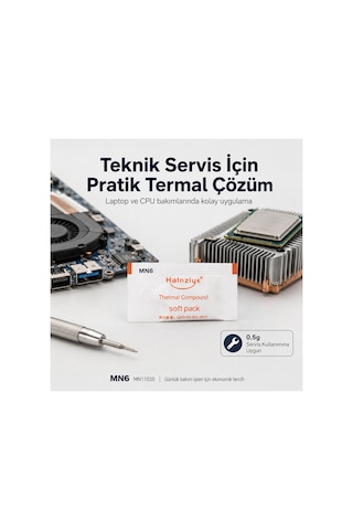Mn1103s 25 Adet 0.5g Beyaz Termal Macun Cpu Laptop İşlemci Soğutucu Macunu