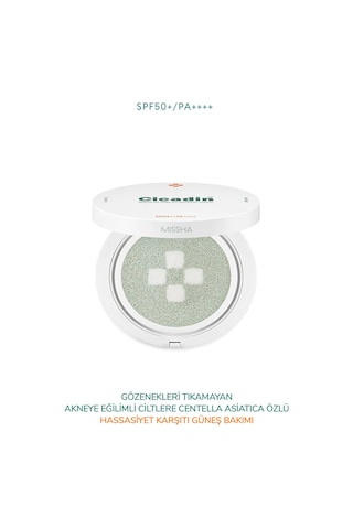 Missha Hassas ve Sivilce Eğilimli Ciltler için Yüksek Uv Korumalı Cushion Güneş Kremi SPF50+ / PA++++ 25 G