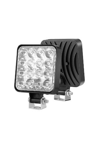 16 Led 12-24 Volt Beyaz Spot Far Oto Çalışma Lambası Atv Kamyon Tır Traktör Offroad