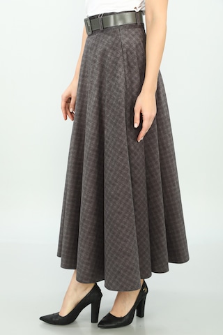 Soralline Kadın Etek Kışlık Fantazi Kumaş 779 Gri