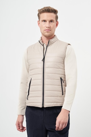 İmza Taş Rengi Kapitone Dik Yaka Düz Garnisiz-biyesiz Slim Fit Yelek 1009245151 Taş Rengi