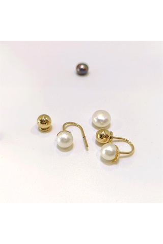 Altın Ürünler 6 - 3 MM İnci Kiraz Top Küpe