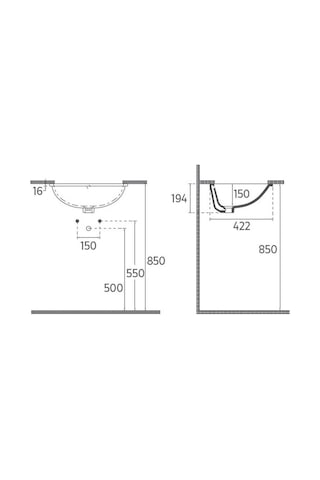Isvea Soluzione Tezgah Altı Lavabo 52 CM