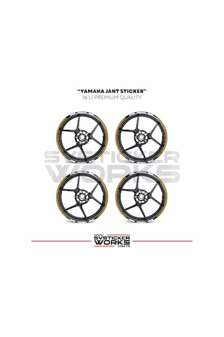 Yamaha Jant Sticker Seti Yüksek Kalite 16lı Jant Set Yamaha Uyumlu